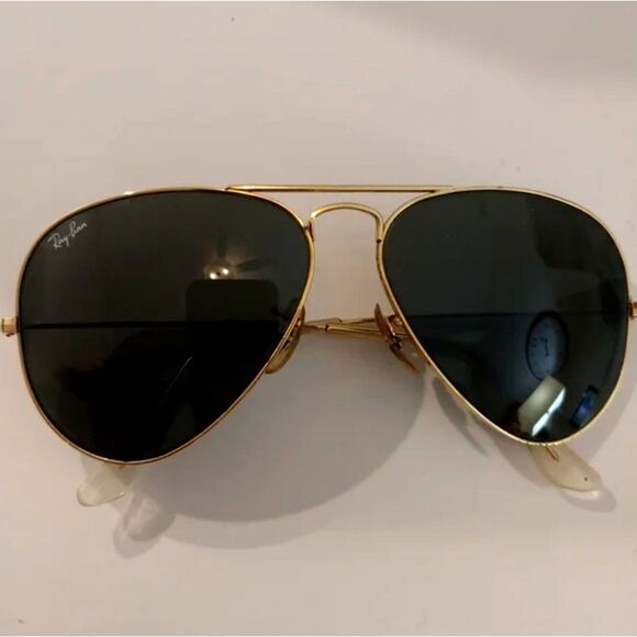 VTG B&L USA Ray-Ban Gold Aviator 58mm + OG Bausch & Lomb Case G15 Glass Lenses - Picture 5 of 9